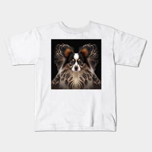 A Fractal Design of A Papillon Kids T-Shirt